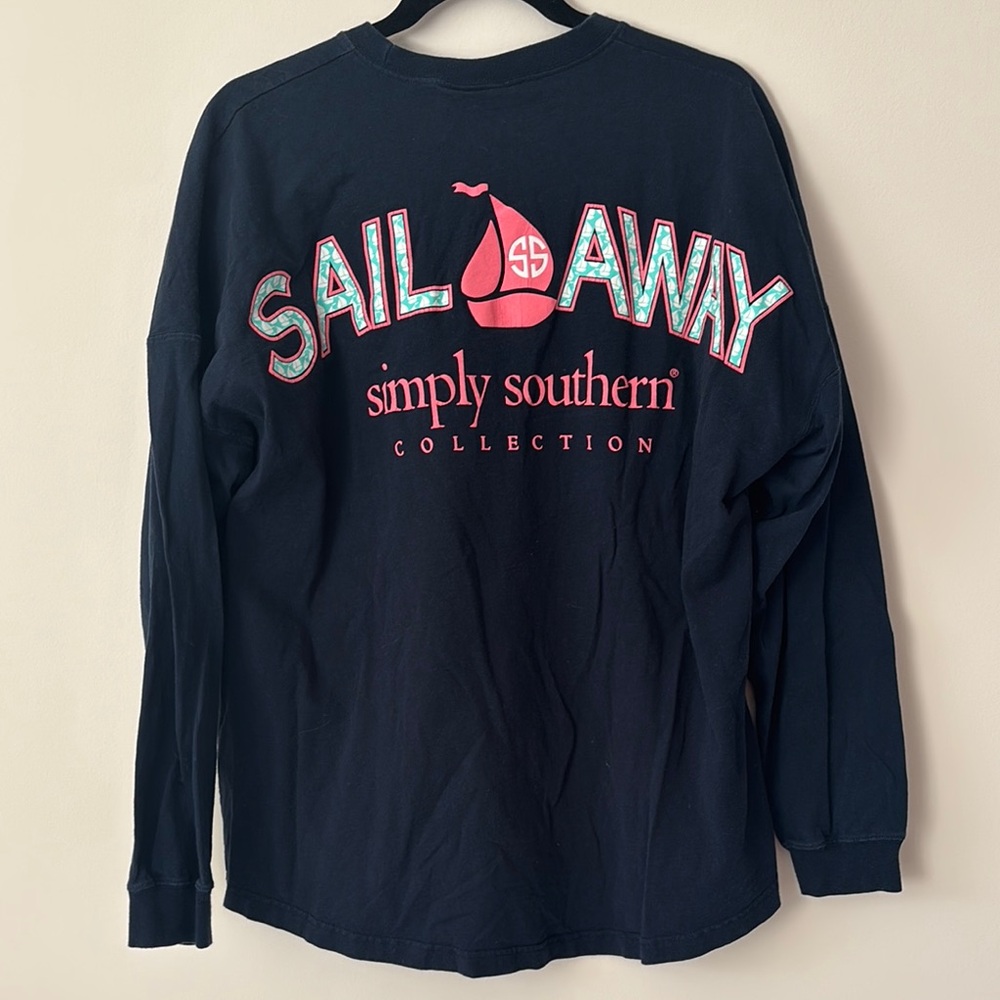 Simply Southern Black Sail Away Long Sleeve Shirt